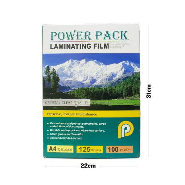 Power Pack A4 size-225x310mm 125Micron Lamination Pouch 10% Extra Micron - Image 2