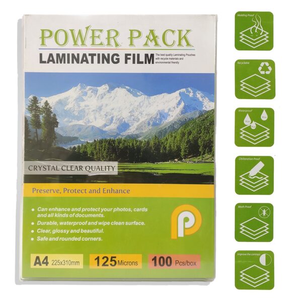 Power Pack Plus A4 size-225x310mm 125Micron Lamination Pouch - Image 2